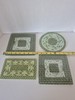 Temptations New Old World Green Trivet 4 Rectangular Glass Round Hot Plates Lot gallery