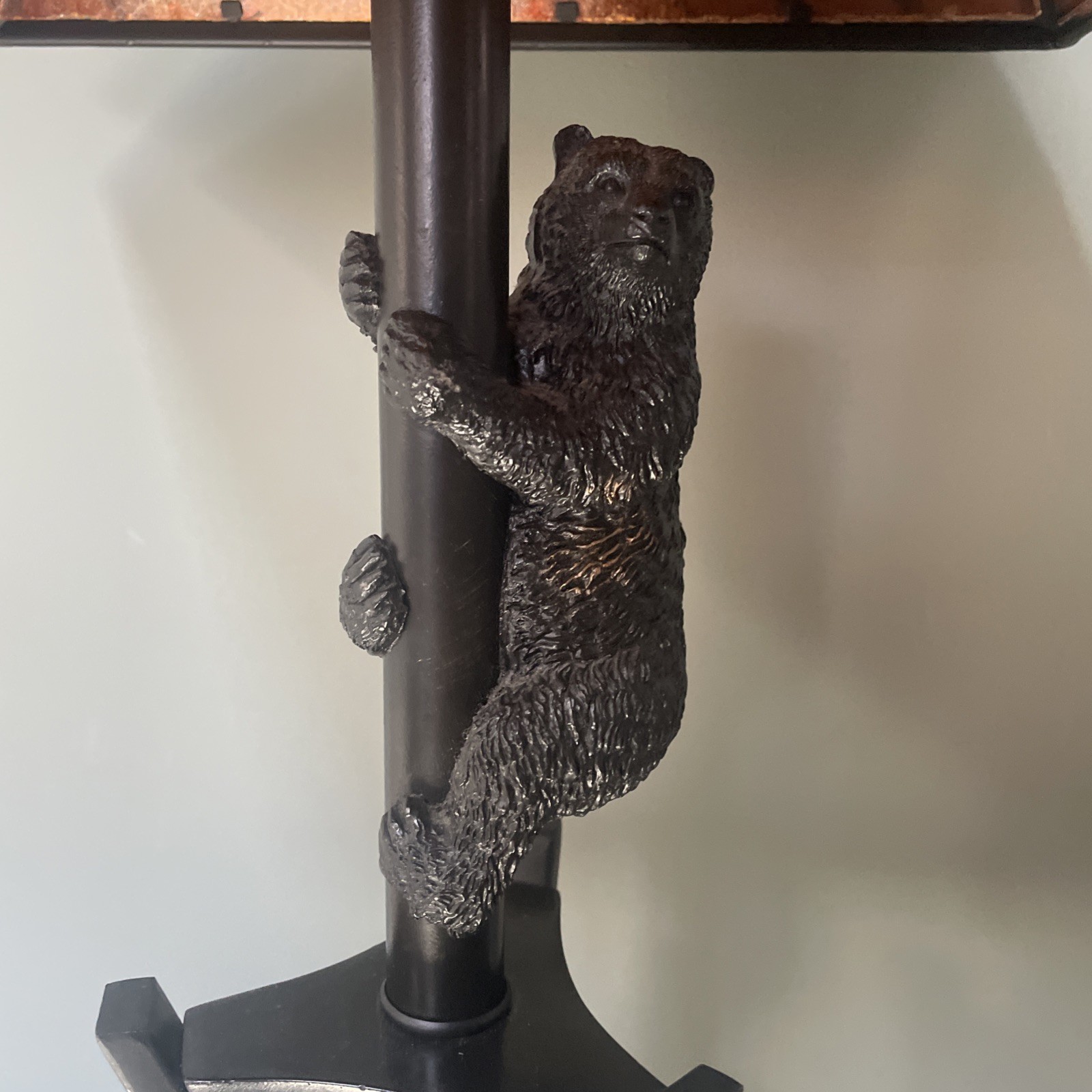 Metal Bear Table Lamp 34.5”" Tall Northwoods, Cabin, Hunter Decor gallery
