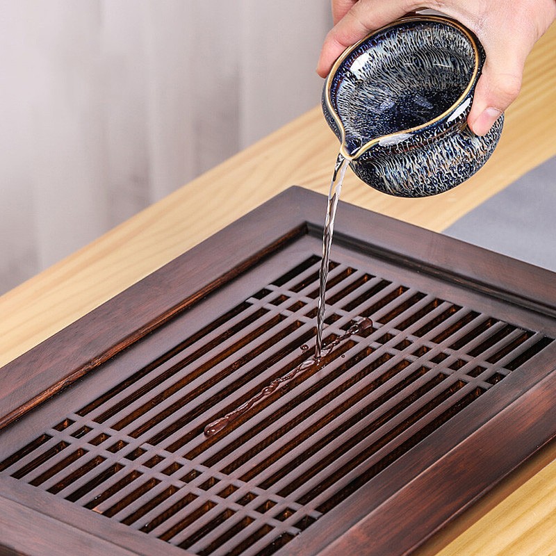 Rectangle Gongfu Tea Tray Serving Tablet Luxury Natural Bamboo Tea Tray Plate gallery