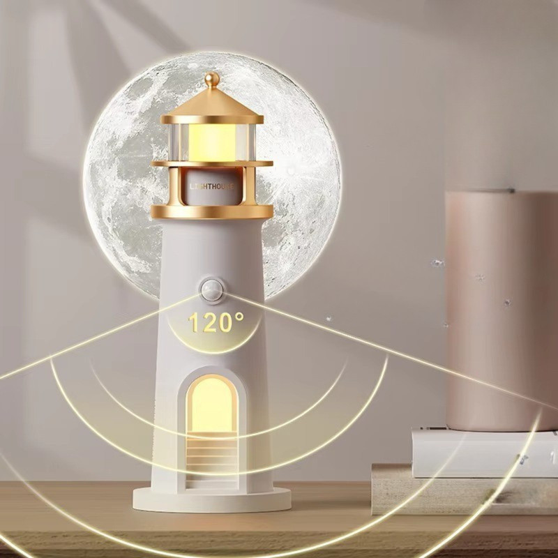 Lighthouse Moon Projection Lamp Bluetooth Speaker 11.8"/30cm Night Light gallery