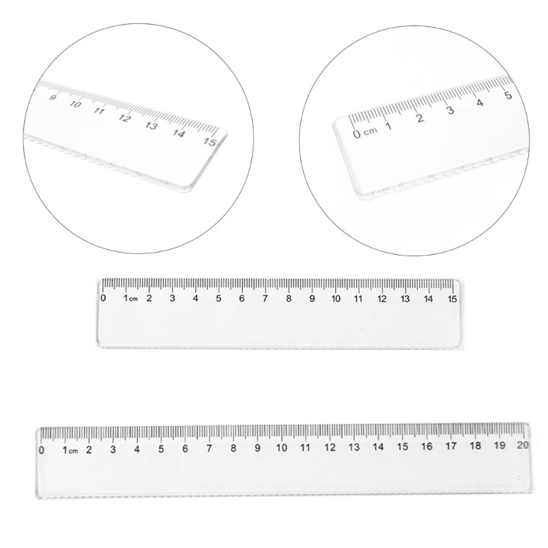 5 Pcs 15cm 20cm Multifunctional Ruler Plastic Ruler Straight Ruler Clear Ruler gallery