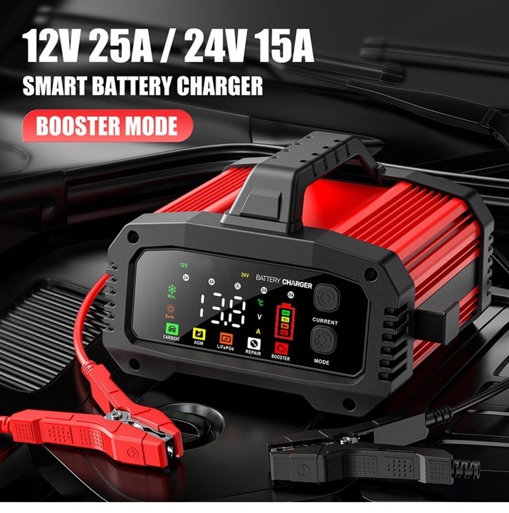 Fully Automatic Battery Charger, 25A 2/8/20/25 Amp 12V/24V LiFePO4 Lead Acid gallery