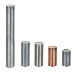 5pc Equal Mass Cylinders Set – Zinc, Copper, Aluminum, Tin & Lead – Eisco Labs