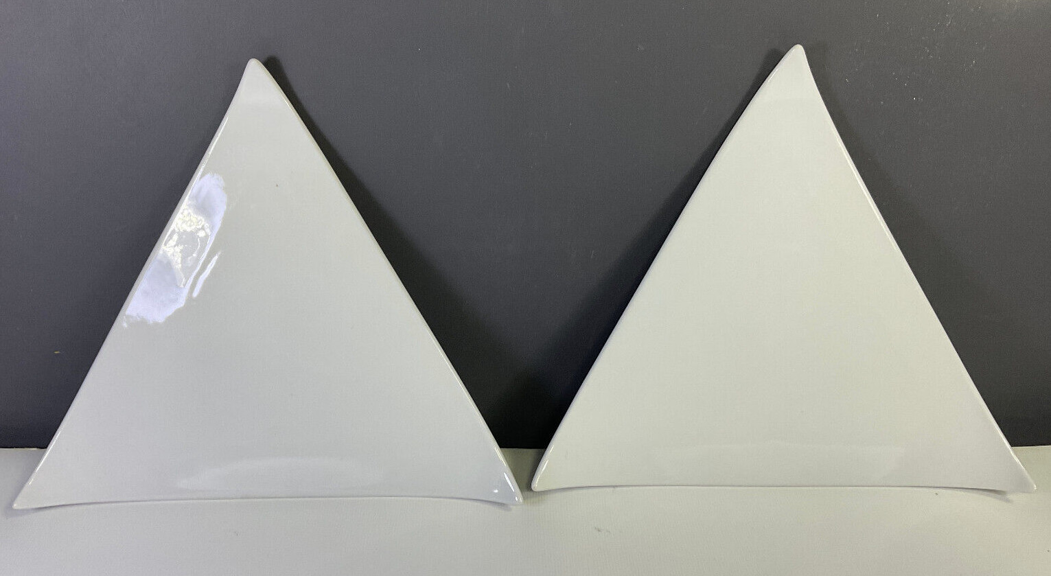 Fortessa Fortaluxe Triangular Appetizer Plate Flair Point Edge Germany Set of 2 gallery