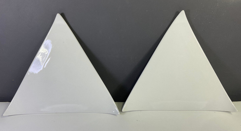 Fortessa Fortaluxe Triangular Appetizer Plate Flair Point Edge Germany Set of 2 gallery