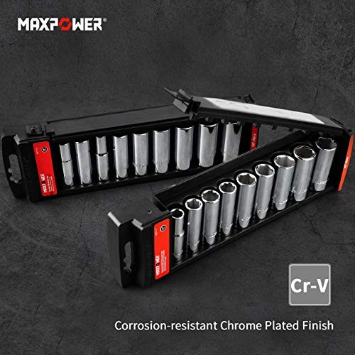3/8-Inch Drive Deep Socket Set, SAE/Inch, 9 Pieces, 6 3/8" Deep Socket x 9Pcs gallery