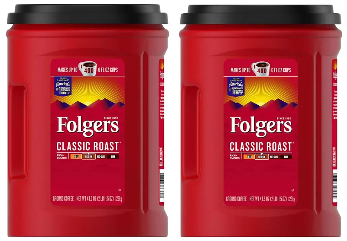 2 Pack Folgers Classic Roast Ground Coffee 43.5 oz FREE Shipping gallery