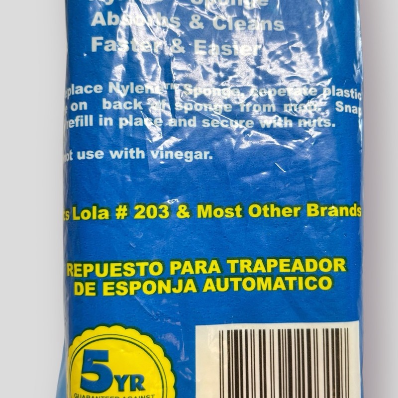LOLA Automatic Sponge Mop Refill Super Absorbent Head #2031 NOS gallery