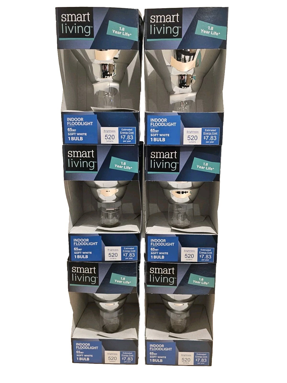 6 PACK SMART LIVING Indoor Floodlight Bulbs, BR30 65-Watt 520 Lumen & FREE SHIP gallery