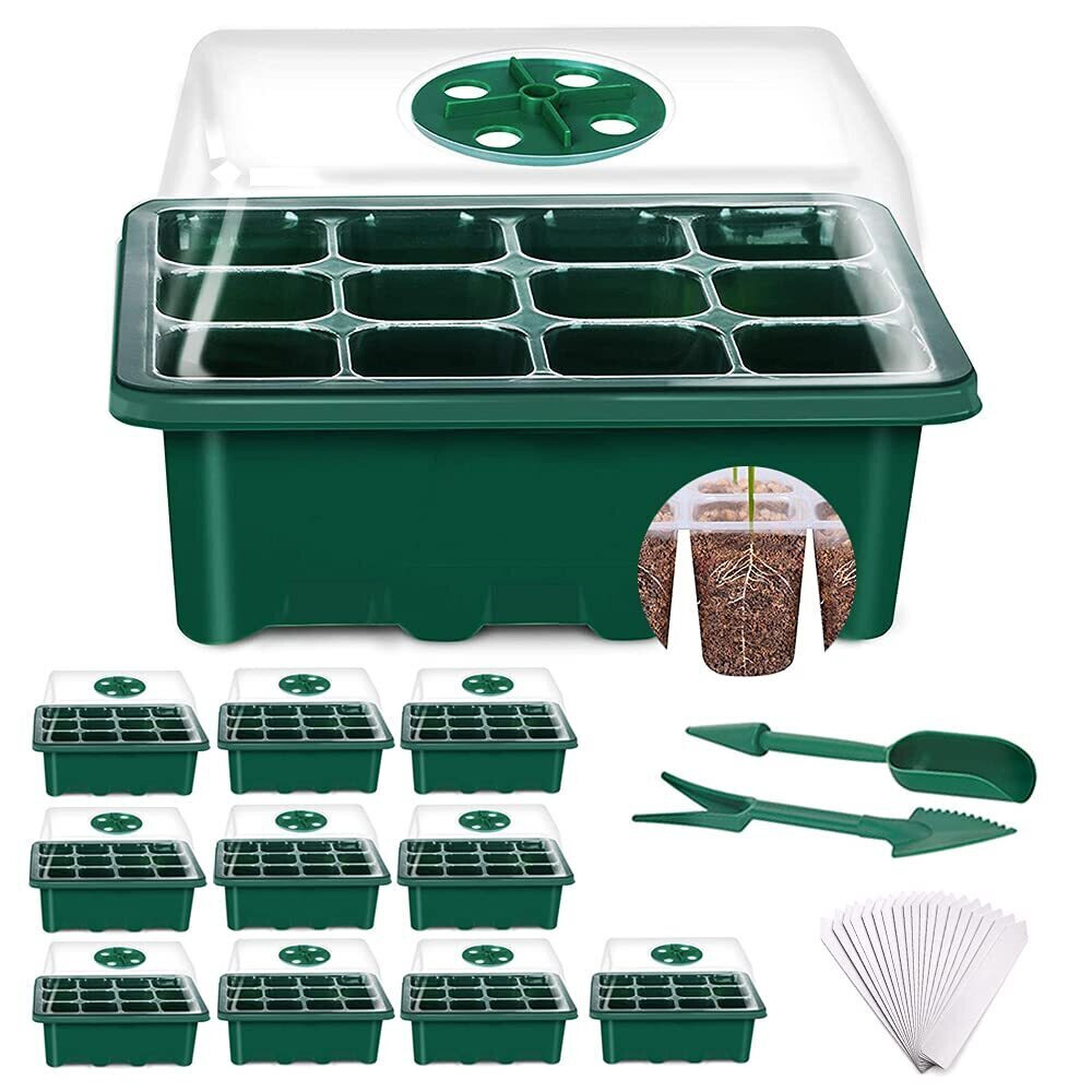 10 Pack Seed Starter Trays for Grow Light Seed Starter Kit Seed Growing Starting gallery