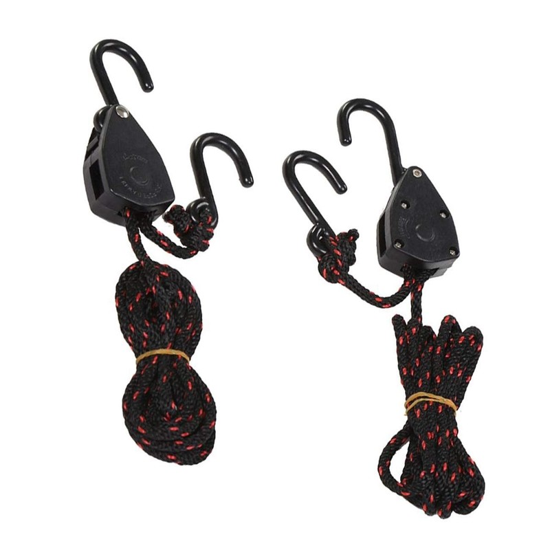 4 Pack 1/8 Inch 8Ft Adjustable Rope Hanger Ratchet Kayak Canoe Tie Down Straps gallery