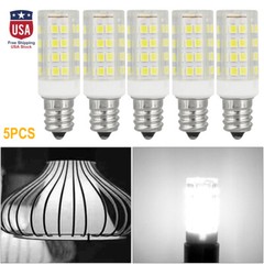 5Pcs 7W E12 White LED Corn Bulb Light 6000K Candelabra Ceiling Fan Lamp Daylight