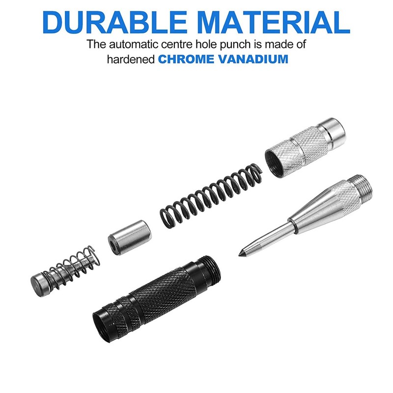 Super Strong Automatic Centre Punch Adjustable Spring Loaded Metal Drill TooL gallery