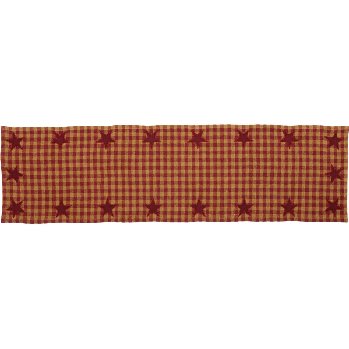Burgundy STAR RUNNER Woven 13x48" COUNTRY PRIMITIVE RUSTIC DECOR VHC BRANDS gallery