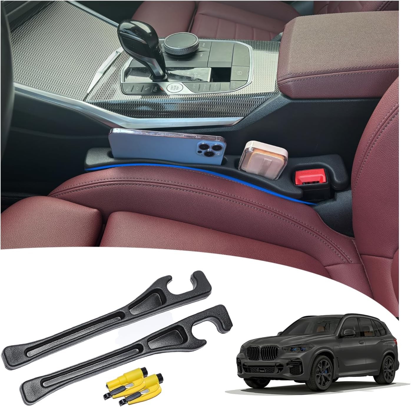 【Compatible with BMW X1 X3 X5】 Seat Gap Filler,No Drop Seat Guard Compatible gallery