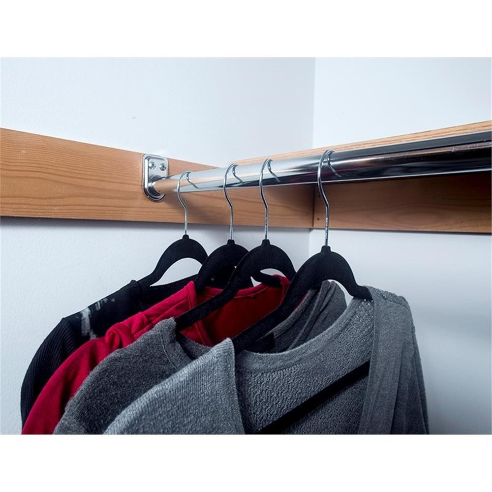 Adjustable Silver Stainless Steel Closet Rod in Polished Chrome 48 to 72-Inch gallery