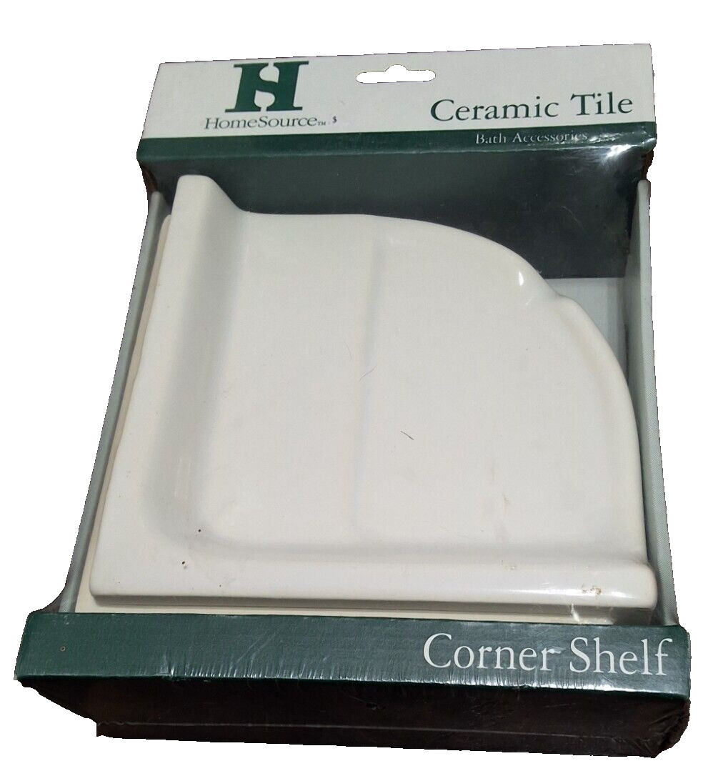 Vtg Home Source Ceramic Tile Tub Corner Shelf Color White #H10 NEW gallery
