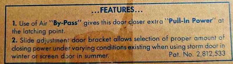 WRIGHT DOOR CLOSURE POWER CONTROL No 440 SCREEN STORM COMBINATION NEW IN BOX gallery