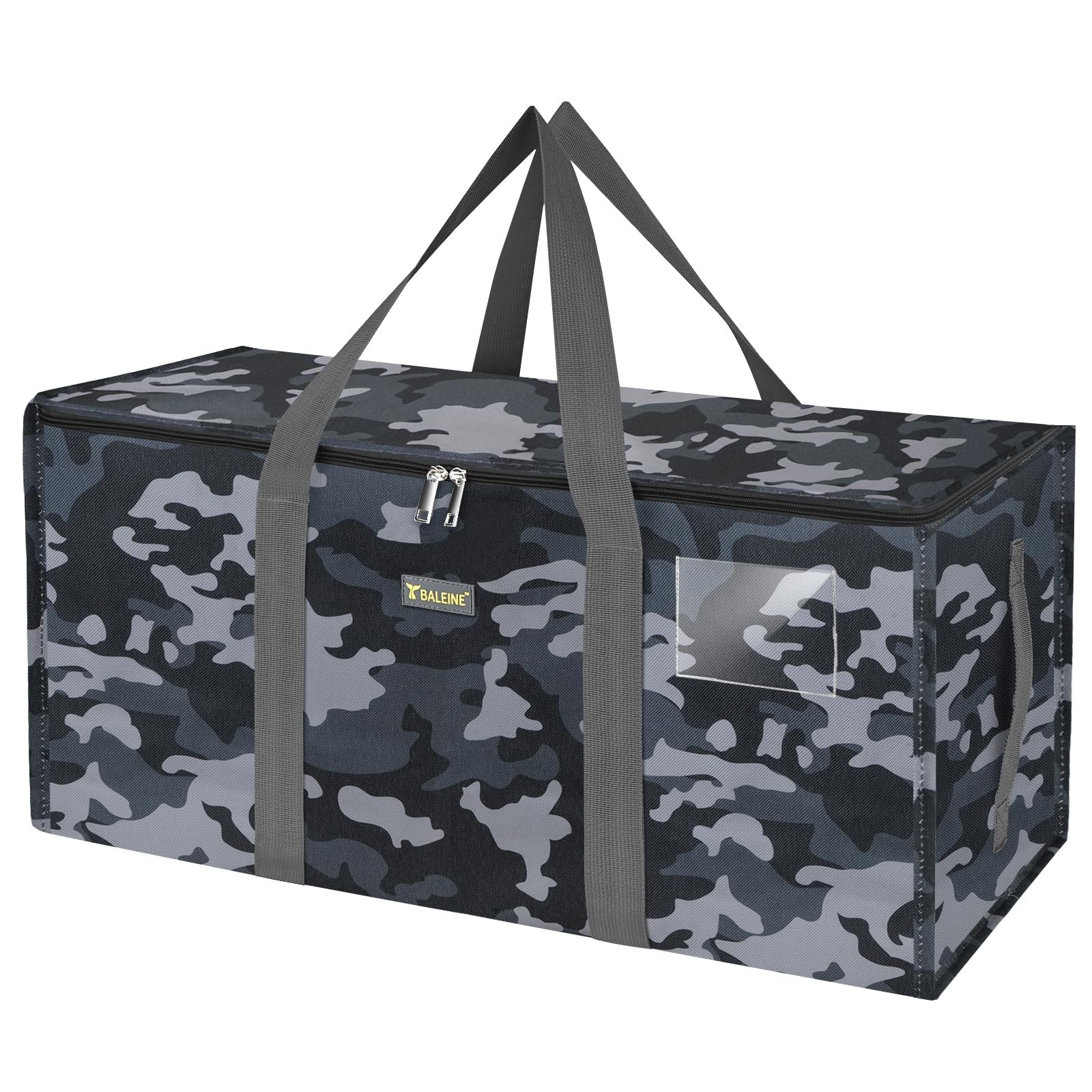 Extra Large Storage Tote with Zippers & Carrying Handles, Heavy-Duty Oxford F... gallery