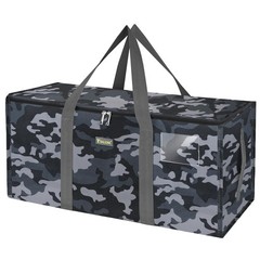 Extra Large Storage Tote with Zippers & Carrying Handles, Heavy-Duty Oxford F…
