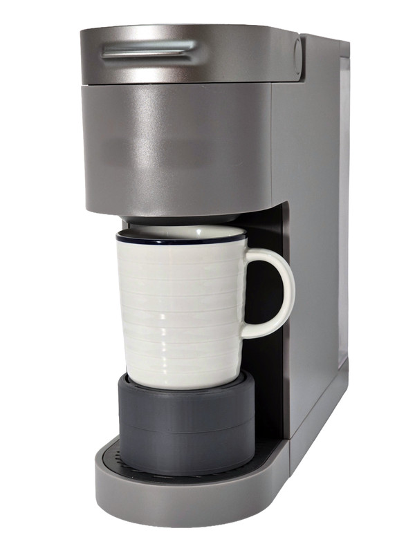 Anti-Splash Adjustable Coffee Cup Riser Accessory for K-Cup Coffee Makers Gray gallery