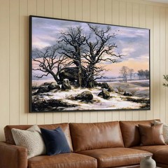 Caspar David Friedrich Winter Landscape Canvas Art, Romanticism Style