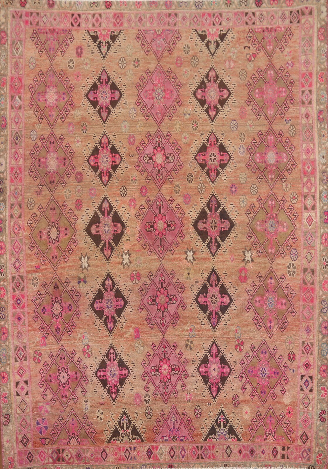 All-over Pattern Traditional Vintage Rug 4x6 Wool Hand-knotted gallery