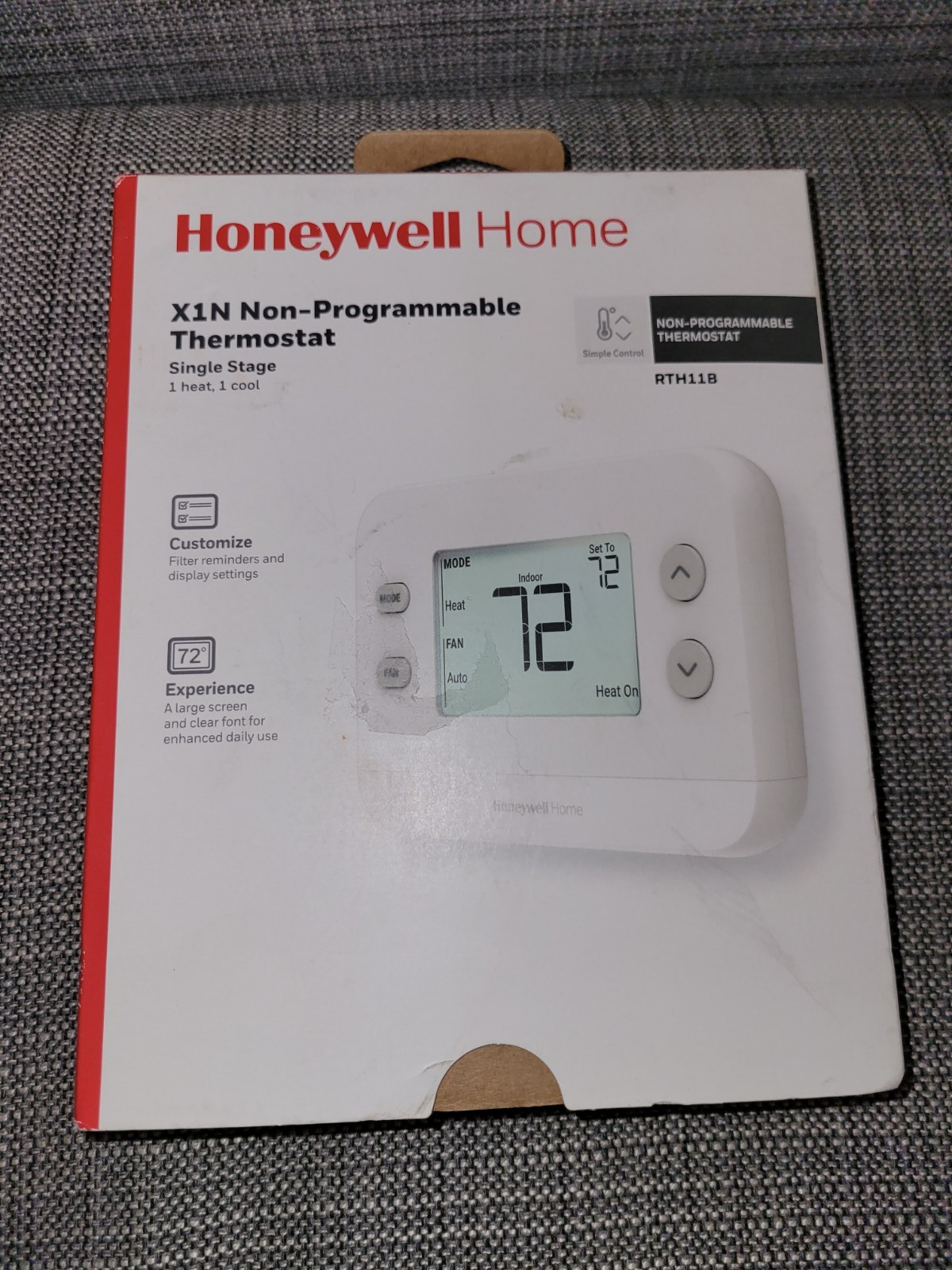 HONEYWELL X1N NON-PROGRAMMABLE THERMOSTAT SINGLE STAGE RTH11B HOME gallery