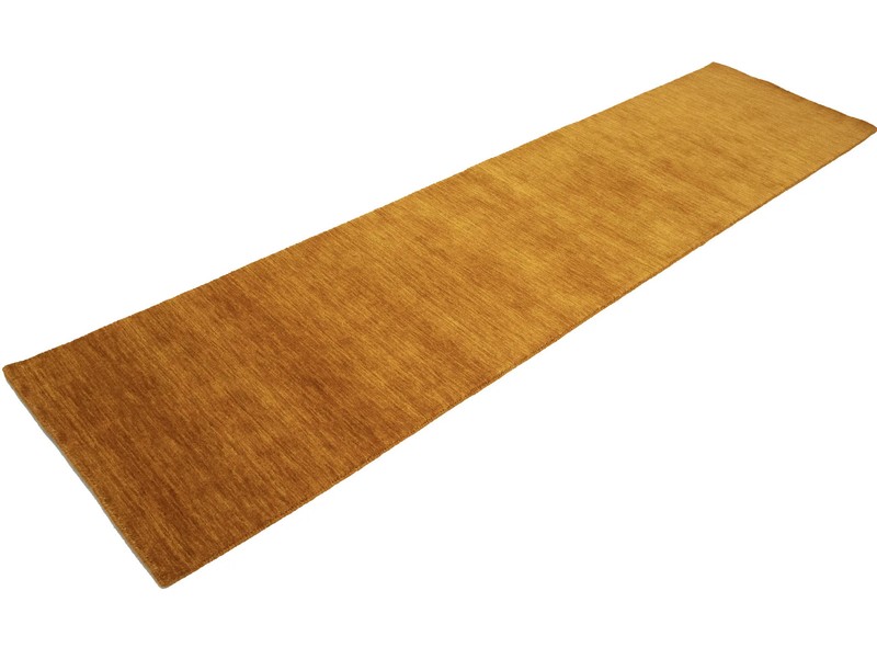 2'6x9'9 Orange Solid Hand-Loomed Gabbeh Runner Rug Oriental Carpet gallery