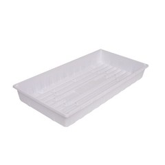 SUNPACK 10” x 20” Indoor Gardening Extra Strength Plastic Seeding Tray, White