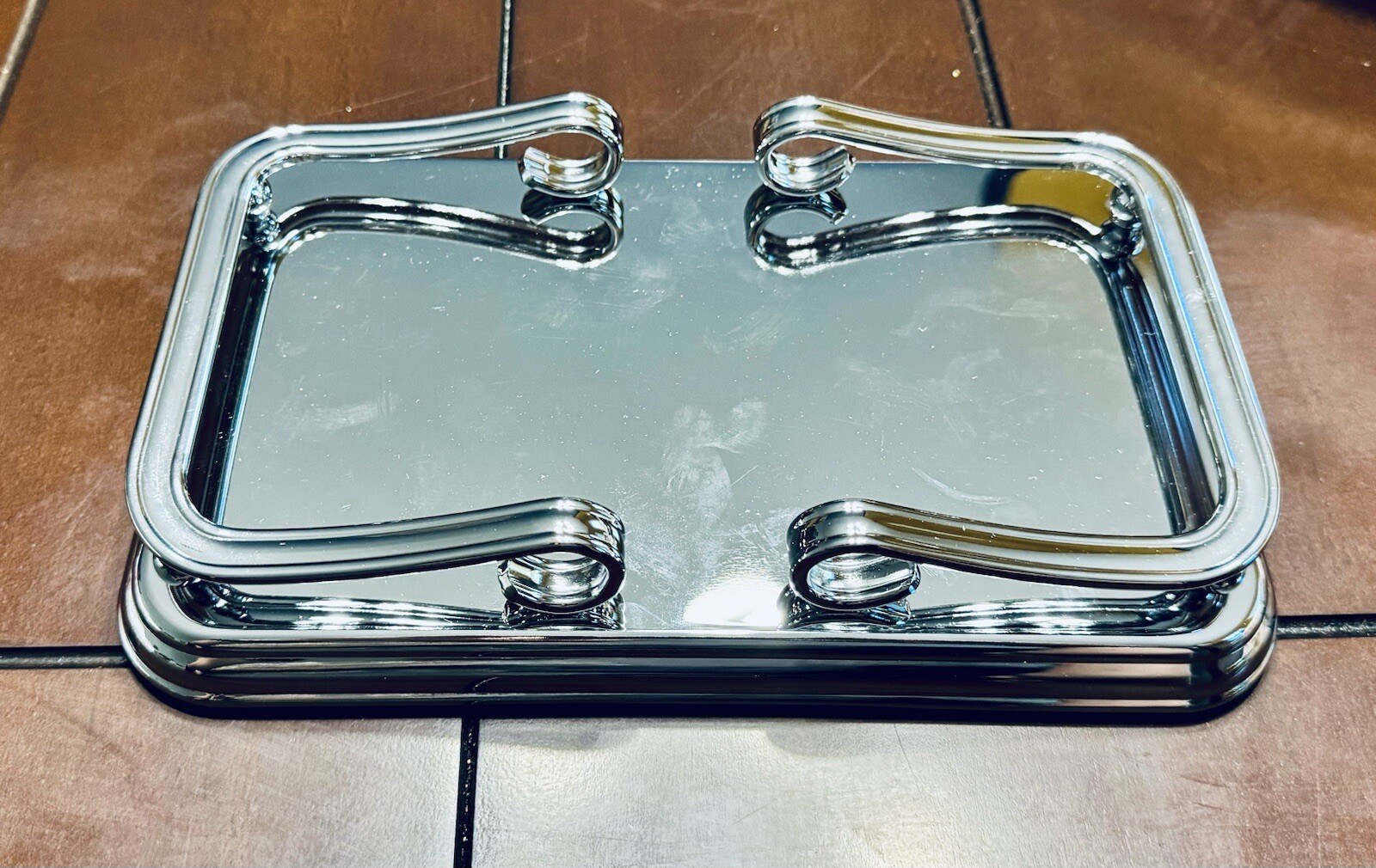 mDesign Decorative Metal Guest Disposable Paper Hand Towel Tray Dispenser gallery