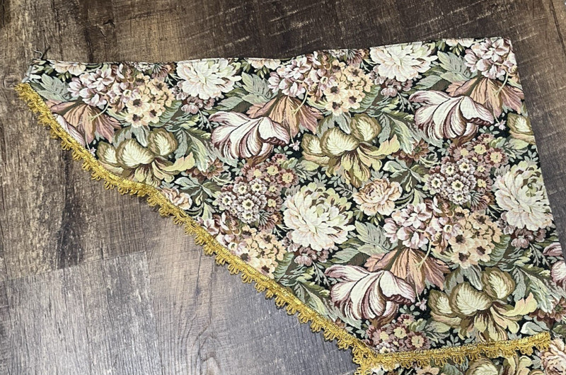 Tapestry Brocade Window Valance Handmade 92 in. Medieval Castle Gold Trim gallery