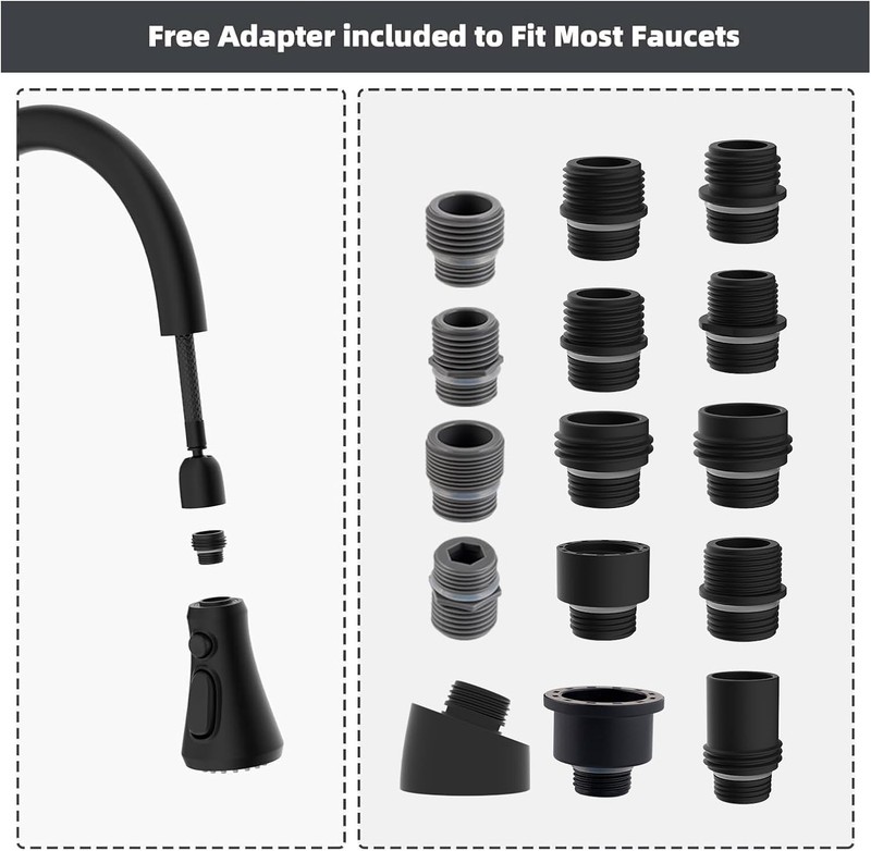 Pull Down Spray Head for Kitchen Faucet Compatible with Moen Delta,Kohler Faucet gallery