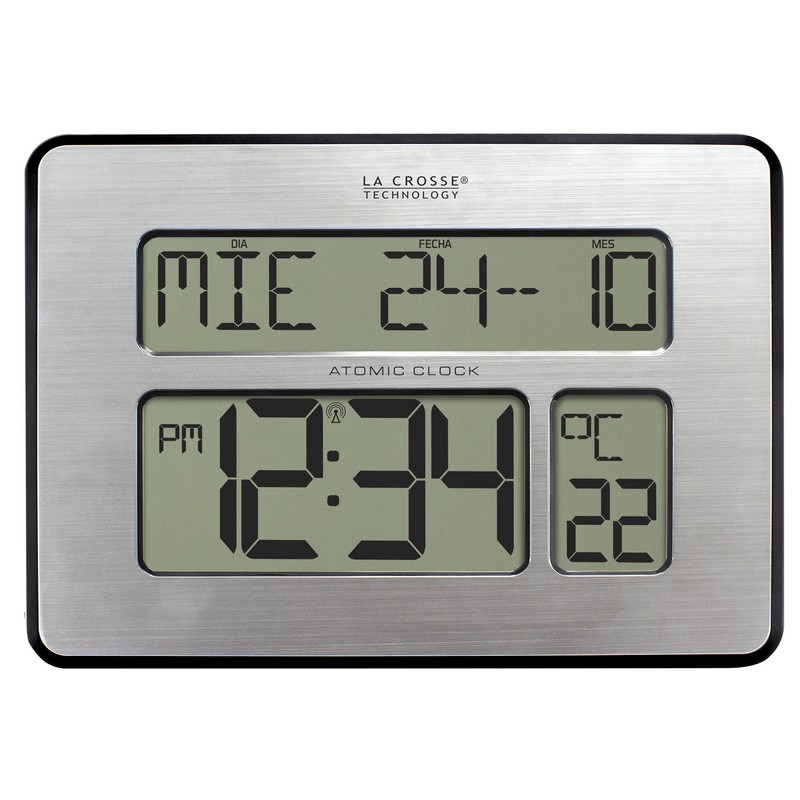 513-1419 La Crosse Technology 2" Numbers Atomic Digital Wall Clock - Open Box gallery