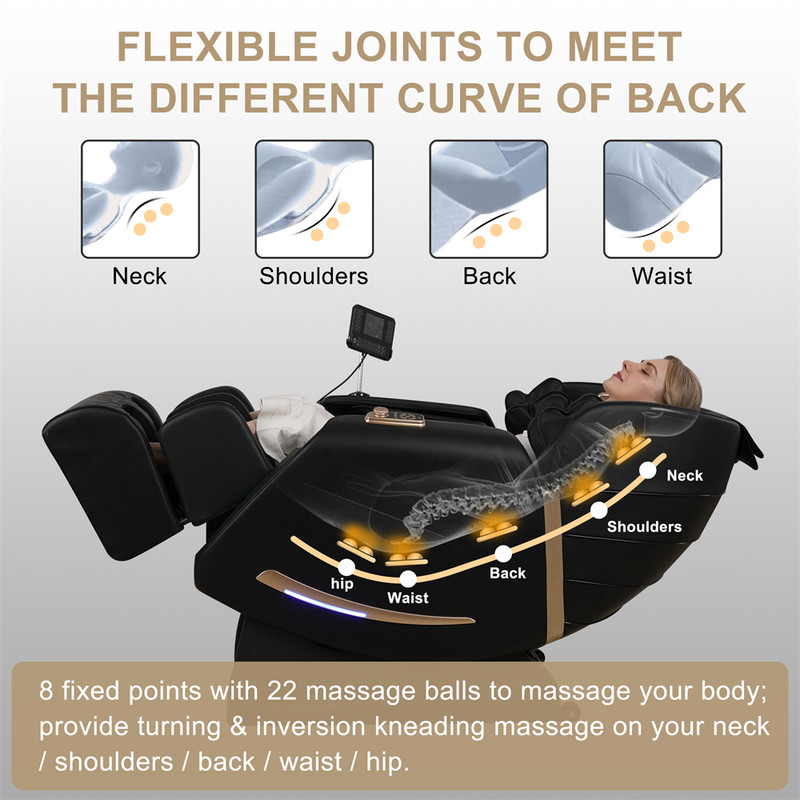 Full Body Massage Chair Zero Gravity Recliner, 2 Control Panels, Smart Screen US gallery