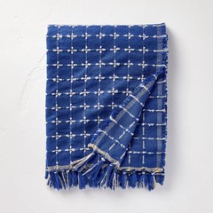 Patterned Throw Blanket Light Blue – Hearth & Hand with Magnolia