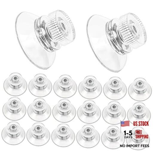 20 pcs Small Suction Cups, Suction Cups with Metal Screw, 1 inch / Metal,Pvc
