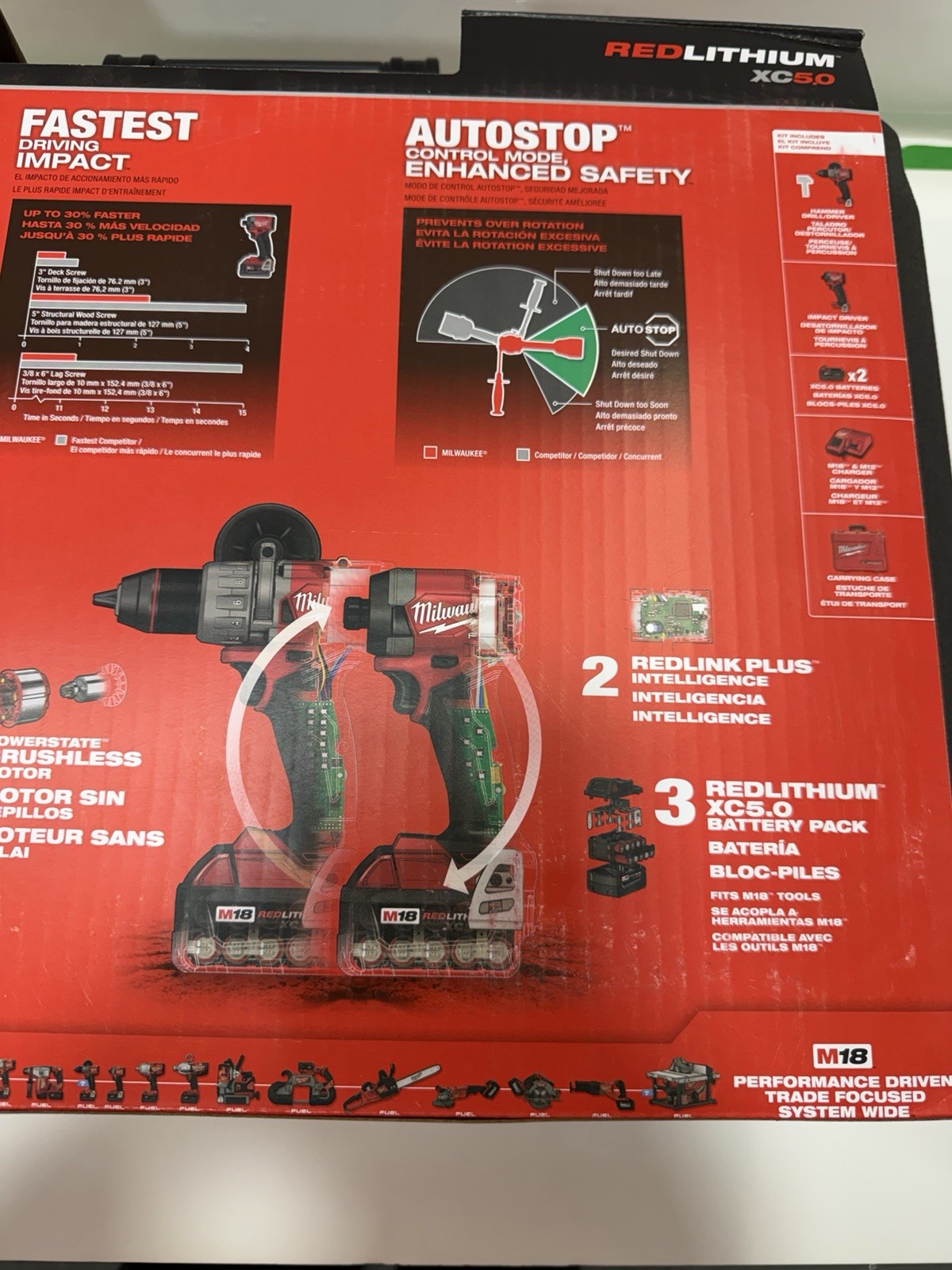 Milwaukee M18 FUEL 18V 2-Tool Combo Kit - Red (3697-22) gallery