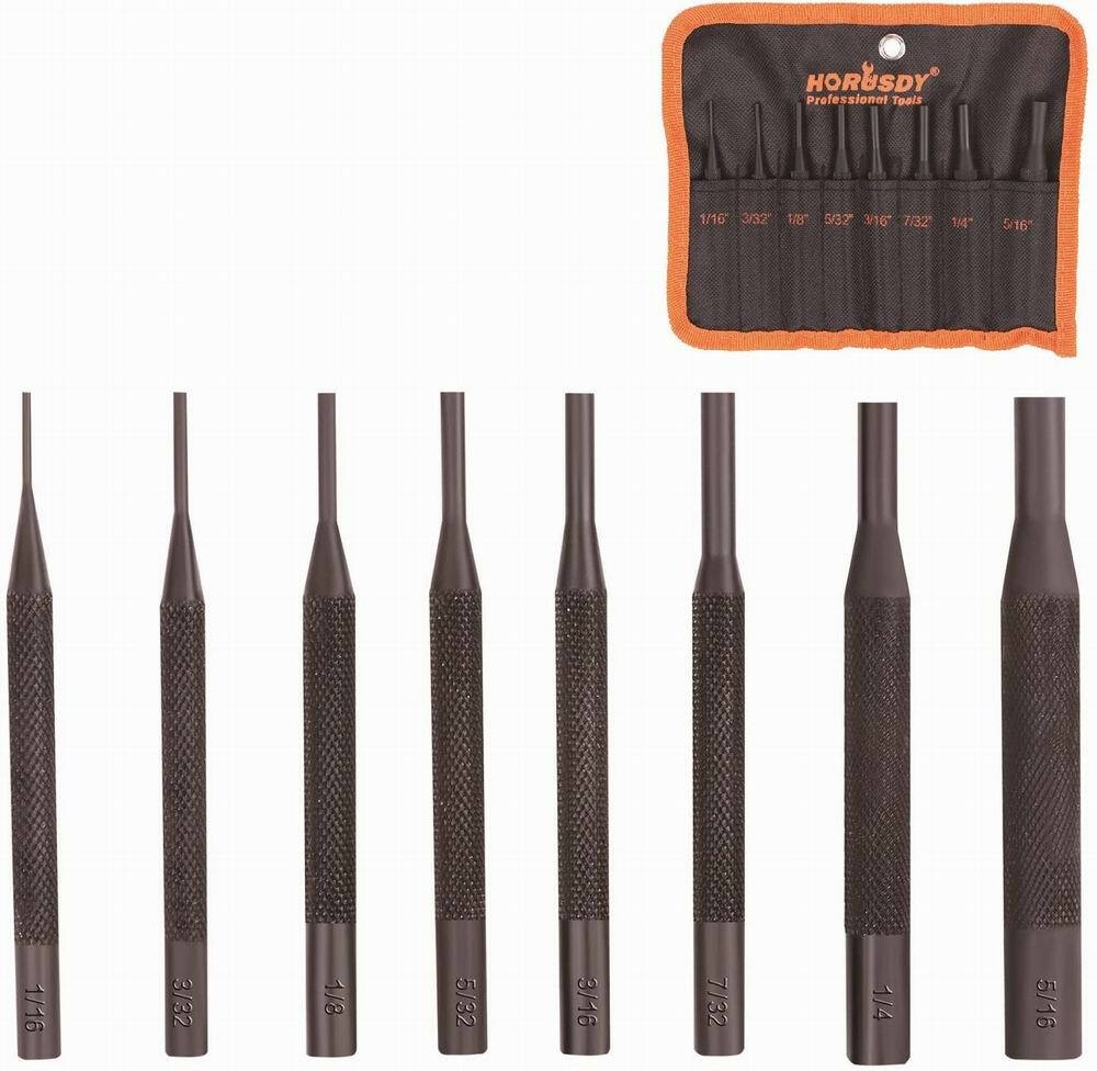 8 Pcs Pin Punch Set Gunsmithing Kit Removing Repair Tool with Holder Auto Watch gallery