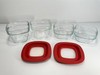 4 Rubbermaid Glass Containers TWO Lids 2 ea 1 cup/236mL 7N68, 1.5 cup/354mL 7N61 gallery