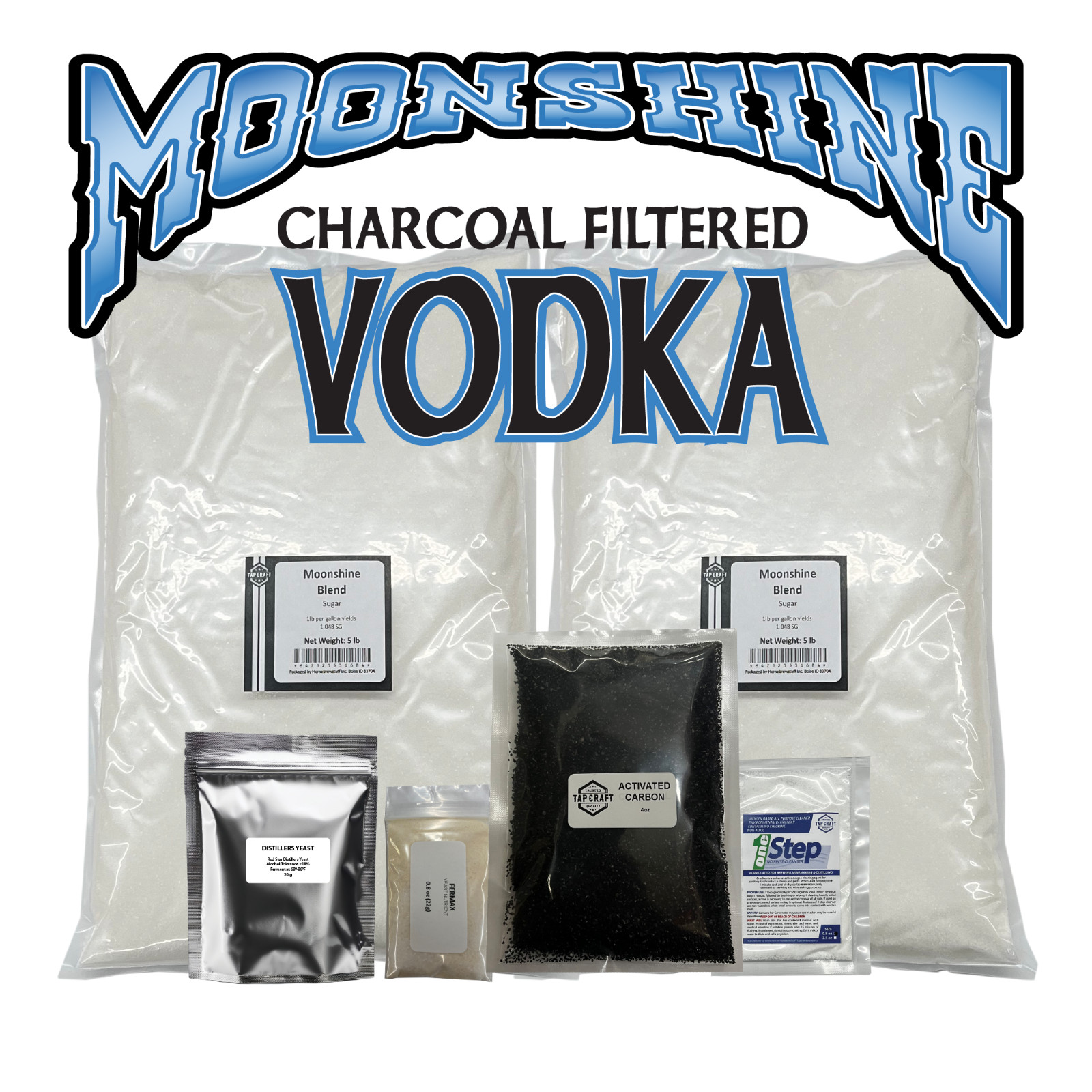 TAPCRAFT Moonshine Vodka Recipe ingredient Kit Home Distilling 5 gal Sugar Wash gallery