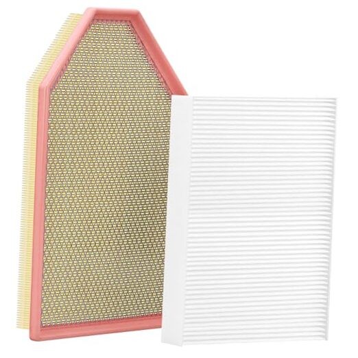 White Cabin Filter & Engine Air Filter Kit for Dodge Charger 2023 2022 2021