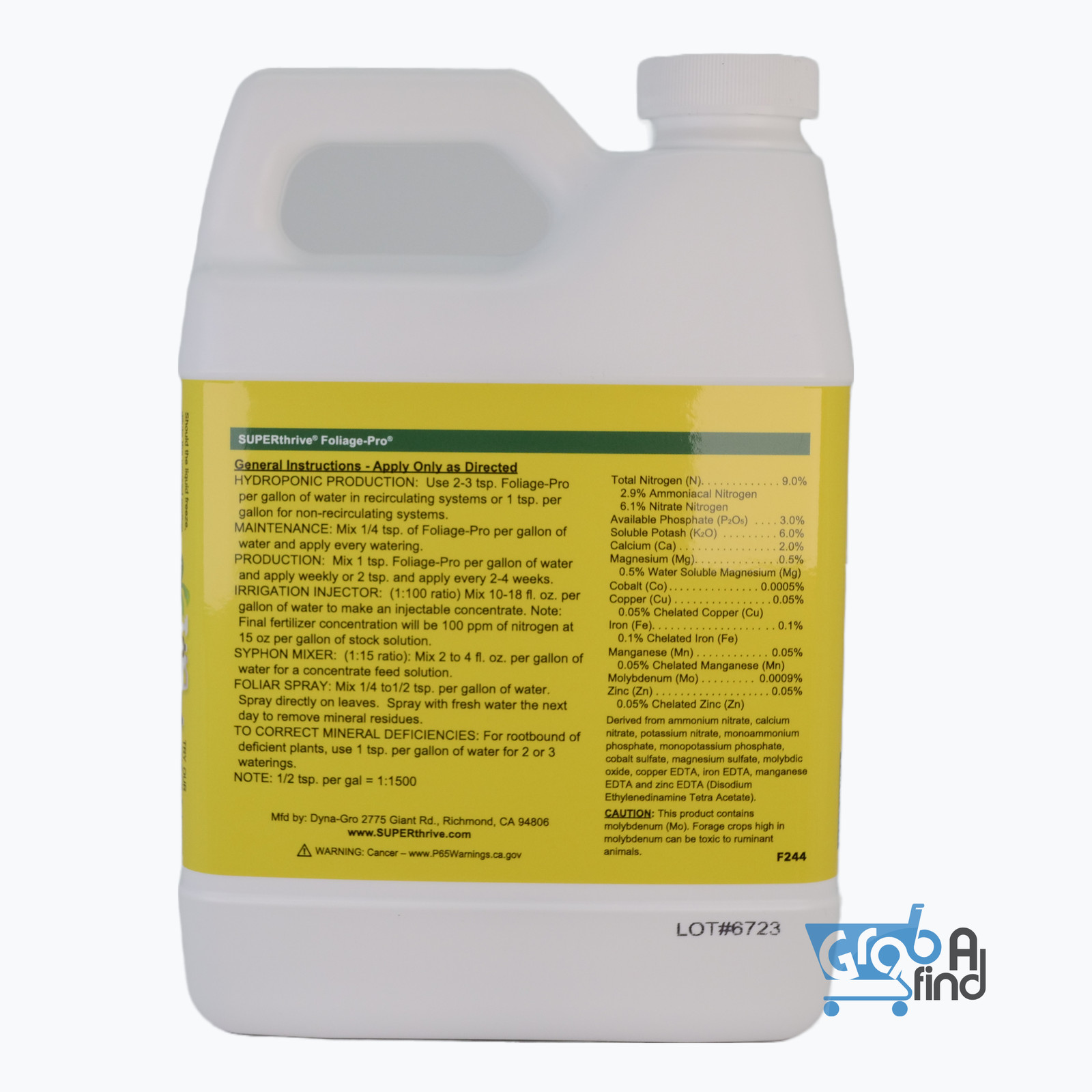 Dyna Gro Foliage Pro, 32oz, Liquid Plant Food, 9-3-6 gallery