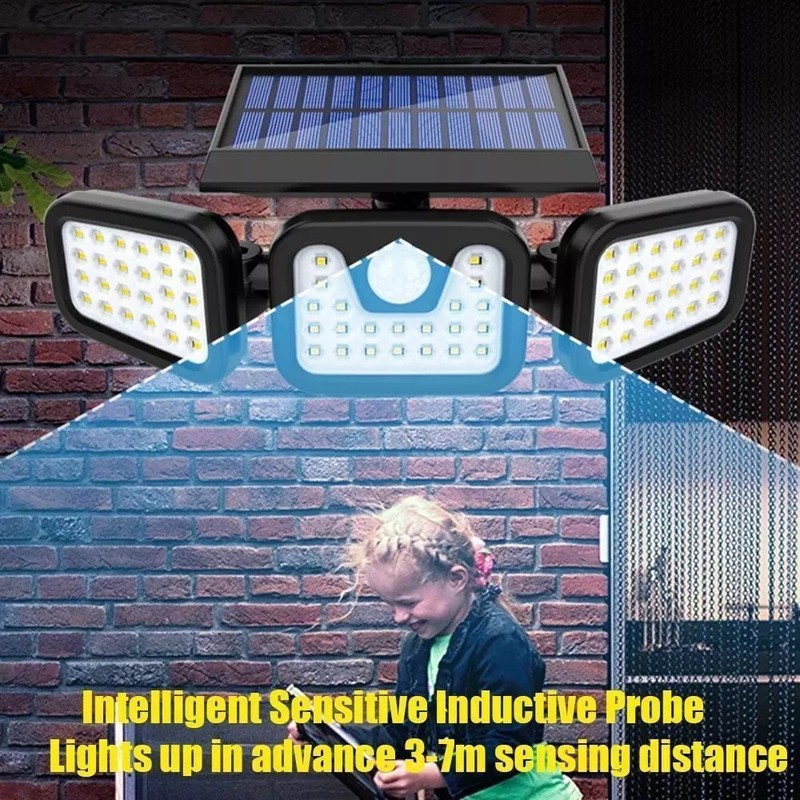 1-2 Pack LED Motion Sensor Solar Lights Outdoor IP65 Waterproof Security Lamp gallery