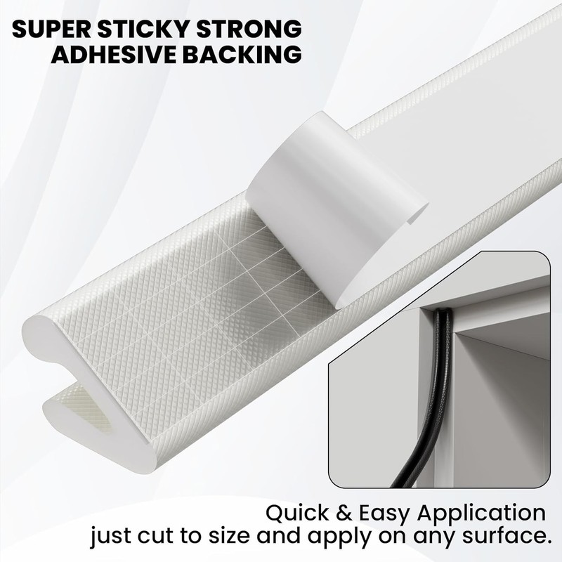 V Shape Thin Foam Weather Stripping Door Frame Seal Strip 19.7FT White, Draft... gallery