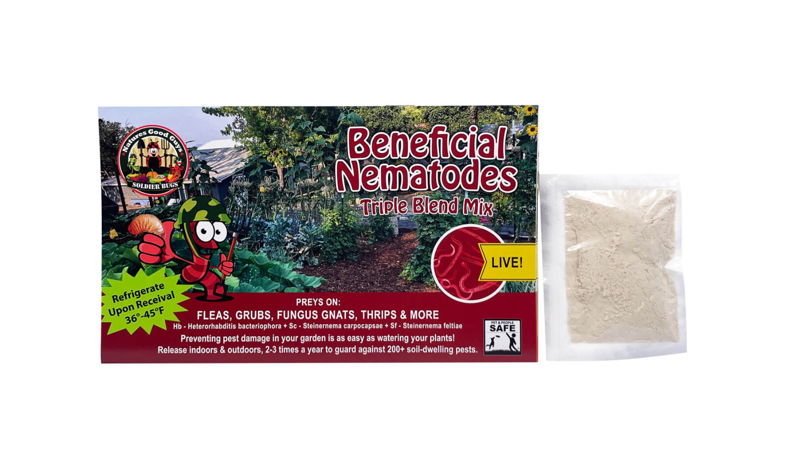 Beneficial Nematodes Triple Blend HB+SC+SF Targets 200+ Soil Pests gallery