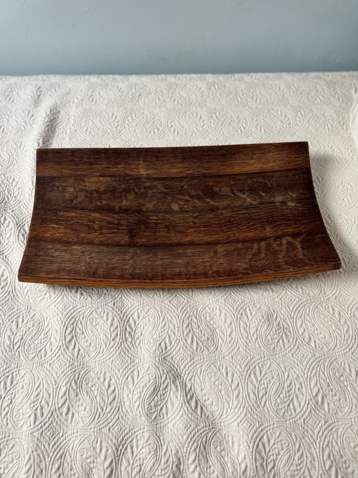 Medium Brown Wood Rectangular Serving Tray 20" x 10" Solid Plain Design gallery