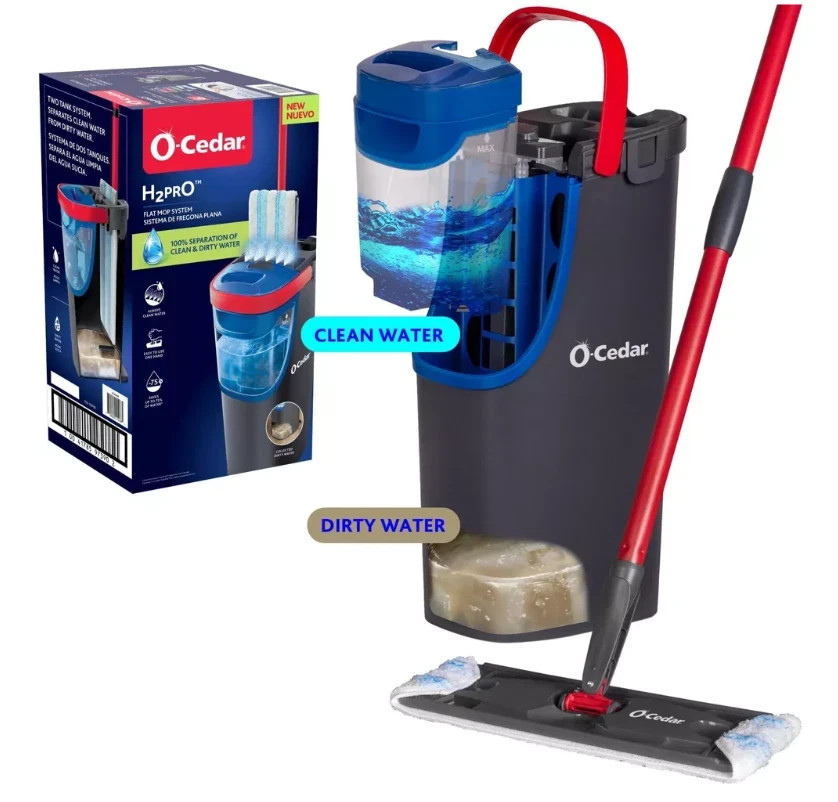 O-Cedar H2prO Microfiber Flat Mop System gallery