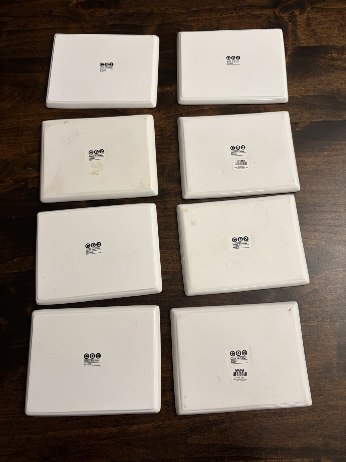 Rare Crate & Barrel CB 2 OLIVER Appetizer Collectors Plates Saucers Lot Of 8 GUC gallery