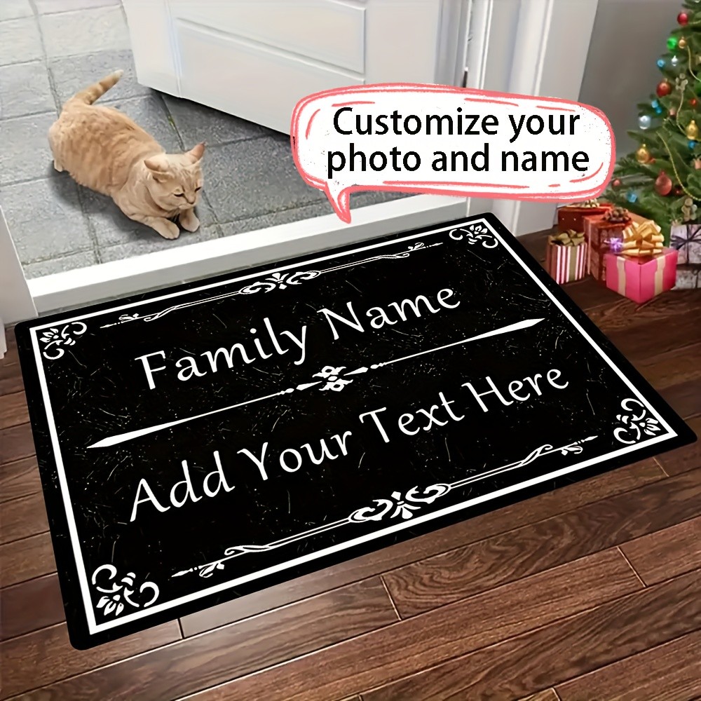 Personalized Welcome Doormats, Non-slip Floor Mats - Customize with Your Famil gallery